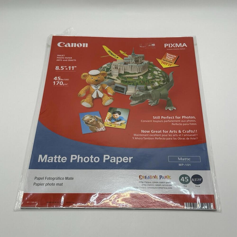 Canon 7981A004 Photo Paper Plus, Matte, 8-1/2 x 11 (Sample Paper Pack) MP-101